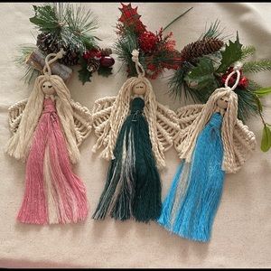 Macrame Angel ornaments $8 ea or 3 for $20.
